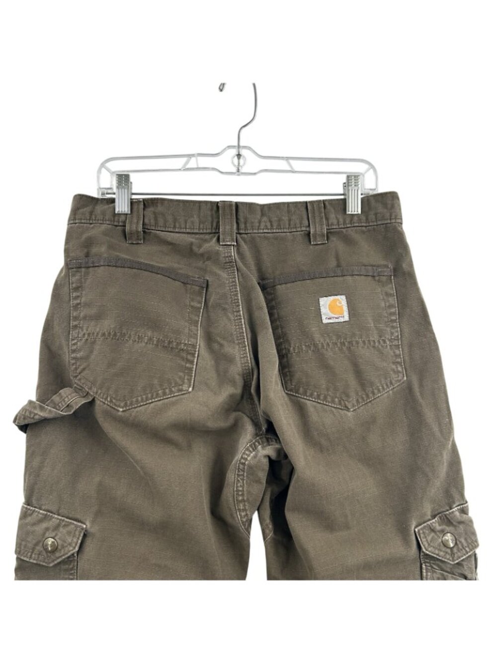 Carhartt B342 DFE Mens 32x32 Ripstop Double Front Knee Utility Cargo Pants Brown - Picture 12 of 16